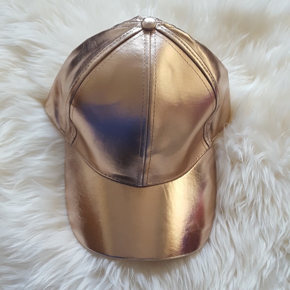 Accessories - Shiny Rose Gold Dad Hat Baseball Cap
